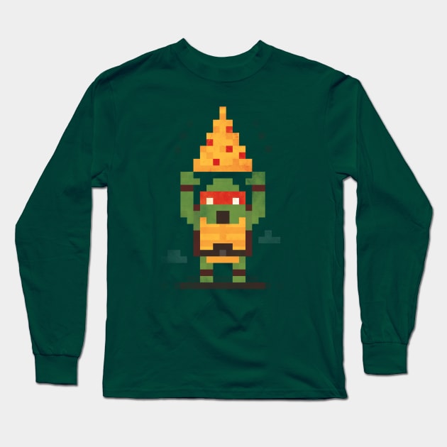 Pixel Slice Long Sleeve T-Shirt by Naolito